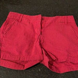 COPY - JCrew red and navy cotton shorts